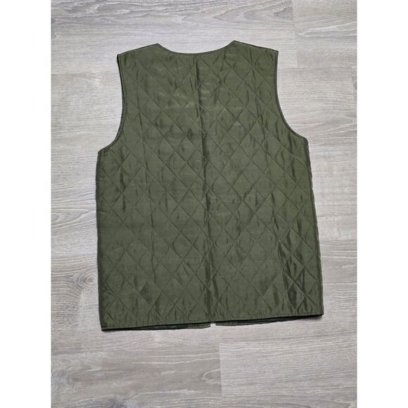 DENIM & CO Green Quilted‎ Zip-Up Vest Size Small - Picture 3 of 9